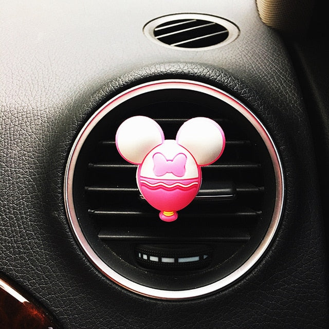 Cute Cartoon Mouse Solid Lemon Scent Perfume Clip Auto Vent Fragrance Air Freshener Automobile Accessories Decoration