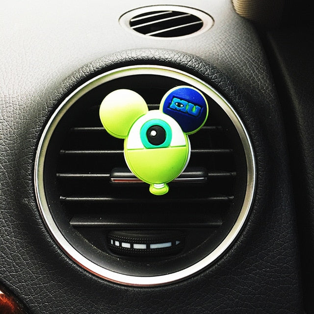 Cute Cartoon Mouse Solid Lemon Scent Perfume Clip Auto Vent Fragrance Air Freshener Automobile Accessories Decoration