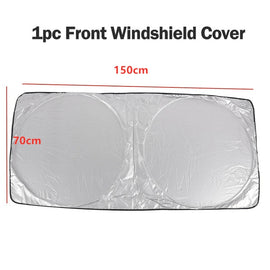 Universal Car Front Windshield Cover for Auto Sunshade or Snow Ice Protection Cover Winter Summer (150x70 / 190 x 120cm)  Windshield Shield