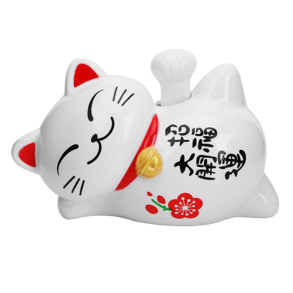 Universal Solar Cute Cartoon Chinese Lucky Cat Beckon Hand Styling for Car Office Home Decoration