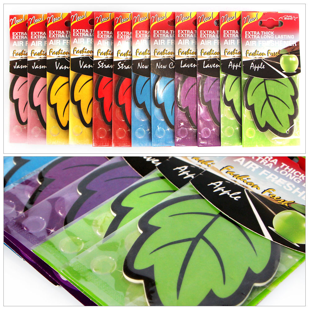 6PCS Car Air Freshener Auto Hanging Natural Vanilla scented perfume fragrance Leaf Shape car accessories interior