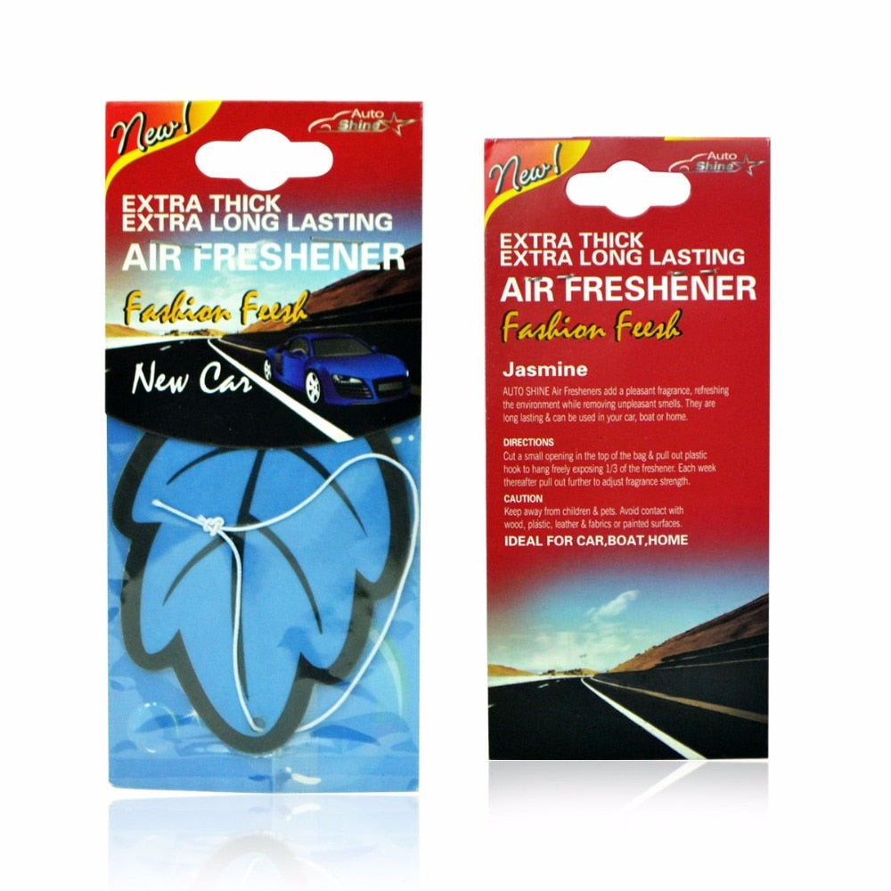 6PCS Car Air Freshener Auto Hanging Natural Vanilla scented perfume fragrance Leaf Shape car accessories interior