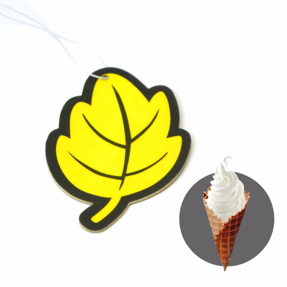 6PCS Car Air Freshener Auto Hanging Natural Vanilla scented perfume fragrance Leaf Shape car accessories interior