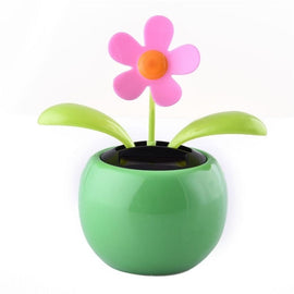 Solar Ornament Car Decoration Power SHAKING Flowerpot Car Interior