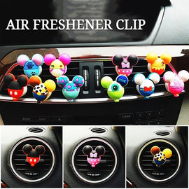 Cute Cartoon Mouse Solid Lemon Scent Perfume Clip Auto Vent Fragrance Air Freshener Automobile Accessories Decoration