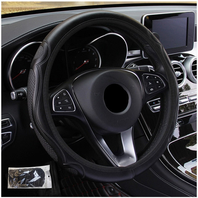 Anti-slip Faux Leather Car Steering Wheel Cover for Car Accessories Car Decoration