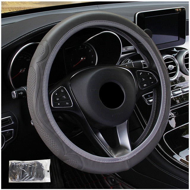 Anti-slip Faux Leather Car Steering Wheel Cover for Car Accessories Car Decoration