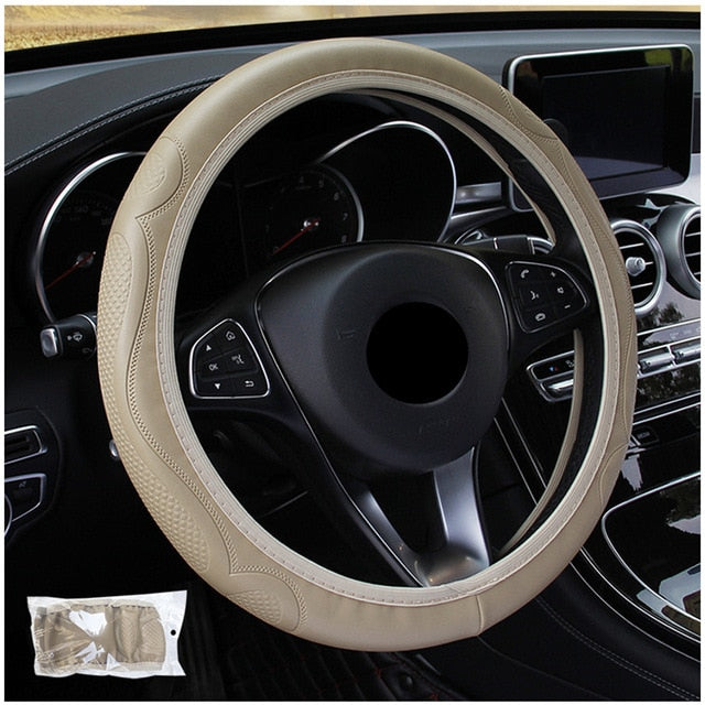 Anti-slip Faux Leather Car Steering Wheel Cover for Car Accessories Car Decoration