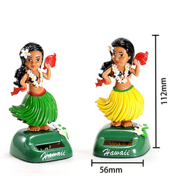 Solar Power Shaking Head dancing Car Ornaments Hawaii Girl Decompression Dolls Dashboard Decoration Auto Interior Accessories