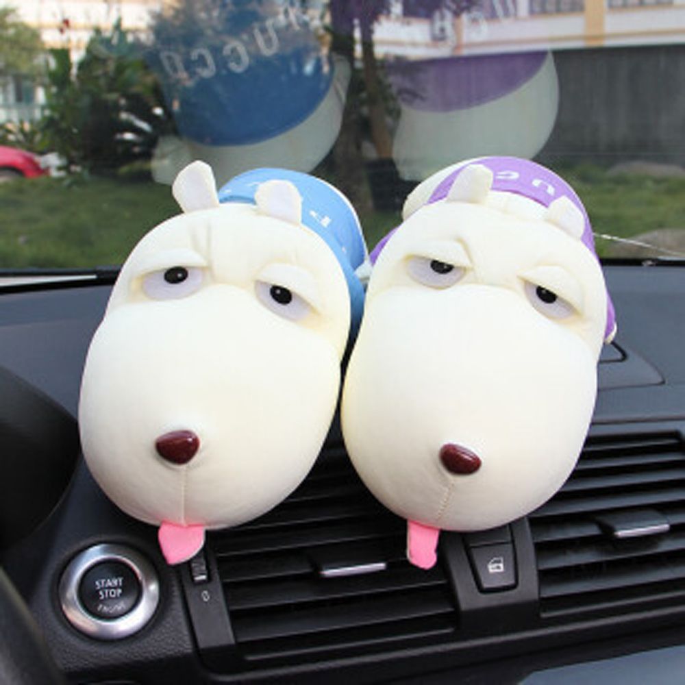 1pc Cute Dog Air Fresher Interior Deodorant Plush  Charcoal Bamboo Bag Car Decoration