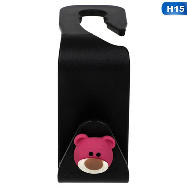 Cartoon Cute Car Seat Hook Hanger Holder Auto Interior Purse Cloth Bag Hanger Organizer Storage Decoration