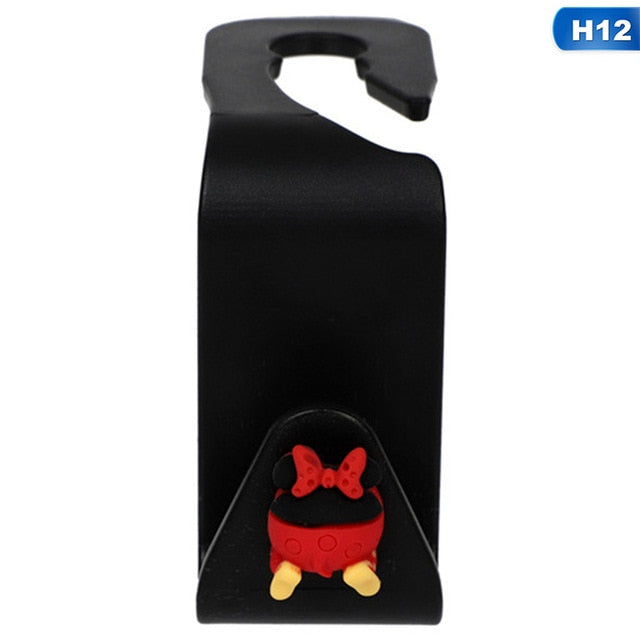 Cartoon Cute Car Seat Hook Hanger Holder Auto Interior Purse Cloth Bag Hanger Organizer Storage Decoration