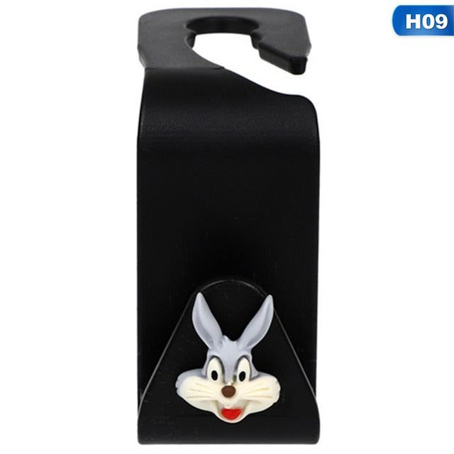 Cartoon Cute Car Seat Hook Hanger Holder Auto Interior Purse Cloth Bag Hanger Organizer Storage Decoration