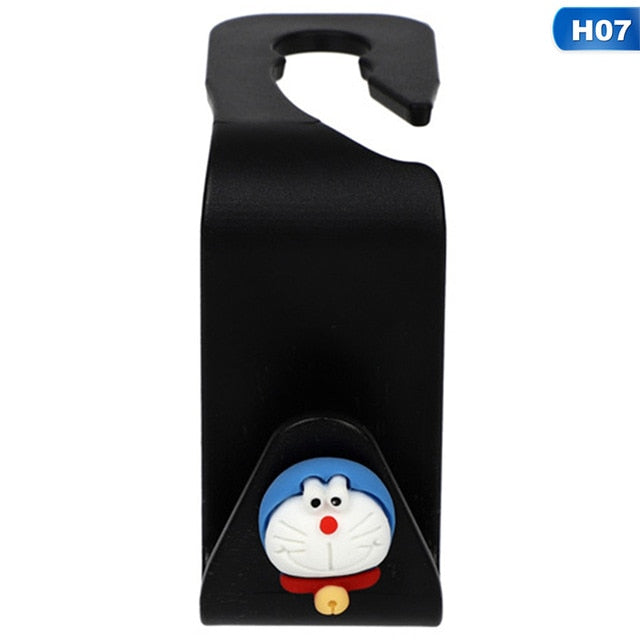 Cartoon Cute Car Seat Hook Hanger Holder Auto Interior Purse Cloth Bag Hanger Organizer Storage Decoration