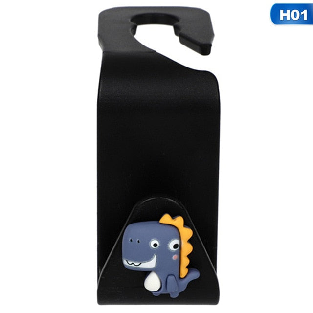 Cartoon Cute Car Seat Hook Hanger Holder Auto Interior Purse Cloth Bag Hanger Organizer Storage Decoration