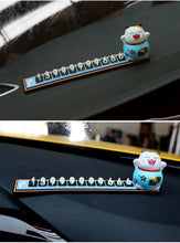 Load image into Gallery viewer, Cute Cartoon Lucky Cat Car Temporary Parking Phone Number Plate Automobiles Telephone Number  Sticker  Notification Decoration