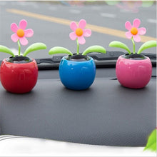 Load image into Gallery viewer, Solar Ornament Car Decoration Power SHAKING Flowerpot Car Interior