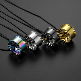 Metal Wheel Hub Flywheel Hanging for Car Interior Rear View Mirror Ornament or for People Hip-hop Style Pendant Decoration