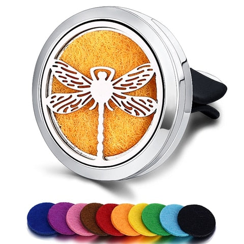 Car Air Freshener Perfume Diffuser Clip w/ Free 10pcs Perfume pad for Auto Vent Freshener Essential Oil Perfume Locket