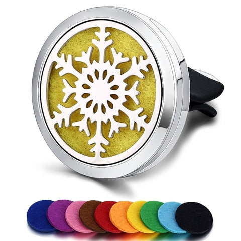 Car Air Freshener Perfume Diffuser Clip w/ Free 10pcs Perfume pad for Auto Vent Freshener Essential Oil Perfume Locket