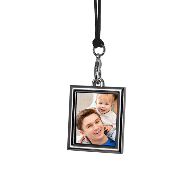 Auto Ornaments Interior Rear View Mirror Decoration Creative Car Back View Mirror Pendant Photo Frame  for Decoration Gift