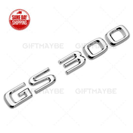 For Lexus Trunk Chrome GS 300 Letter Logo Badge Decal Emblem Car Replace F-Sport