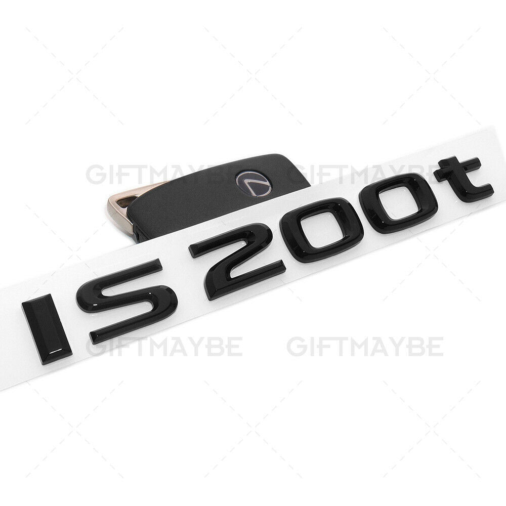 For Lexus Trunk Gloss Black IS 200t Letter Logo Badge Emblem Car Replace F-Sport