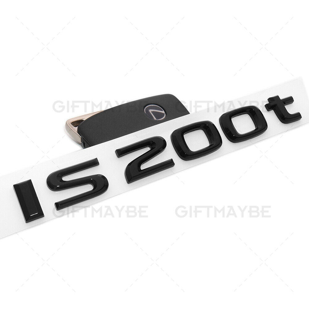 For Lexus Trunk Gloss Black IS 200t Letter Logo Badge Emblem Car Replace F-Sport