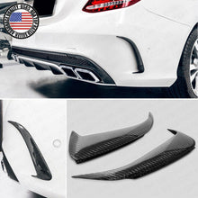 Load image into Gallery viewer, For 15-20 C-Class W205 Rear Bumper Real Carbon Fiber Side Vents Spoiler Forged