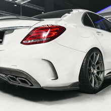Load image into Gallery viewer, For 15-20 C-Class W205 Rear Bumper Real Carbon Fiber Side Vents Spoiler Forged