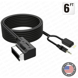 6ft For Audi VW AMI Adapter for iPhone Lightning Charging & AUX Cable MMI MEDIA Music Interface - US85.COM