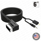 6ft For Audi VW AMI Adapter for iPhone Lightning Charging & AUX Cable MMI MEDIA Music Interface