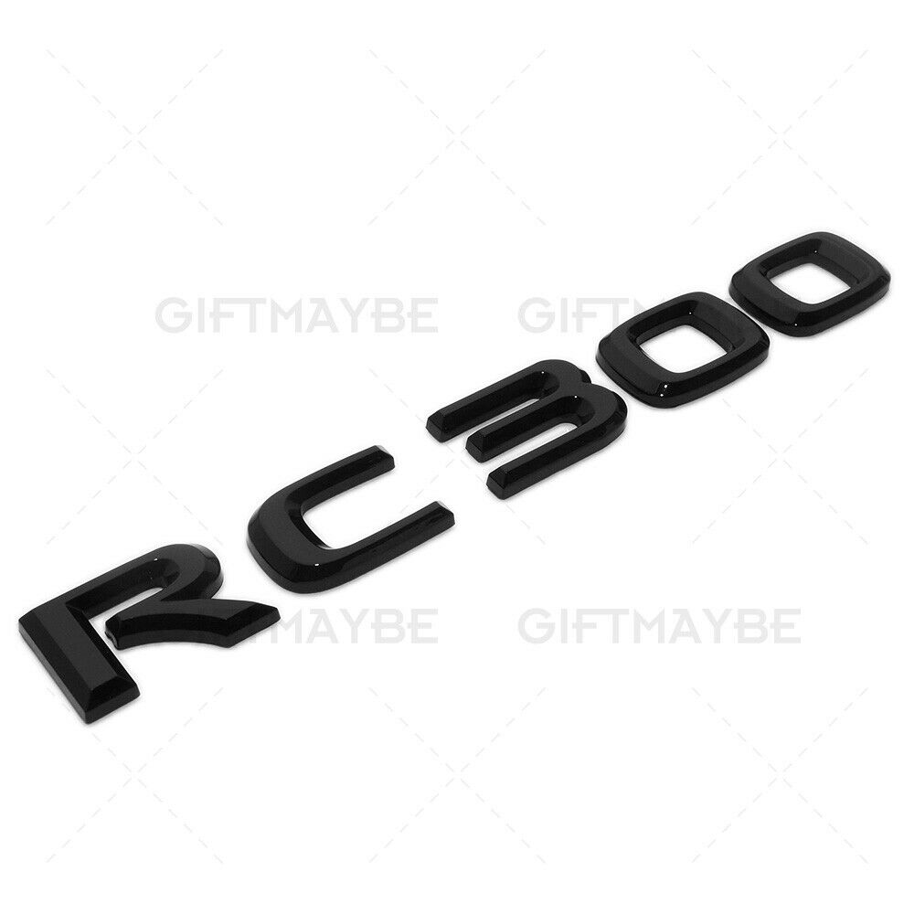For Lexus Trunk Gloss Black RC 300 Letter Logo Badge Emblem Car Replace F-Sport