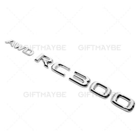 For Lexus Trunk Chrome AWD RC 300 Letter Logo Badge Emblem Car Replace F-Sport