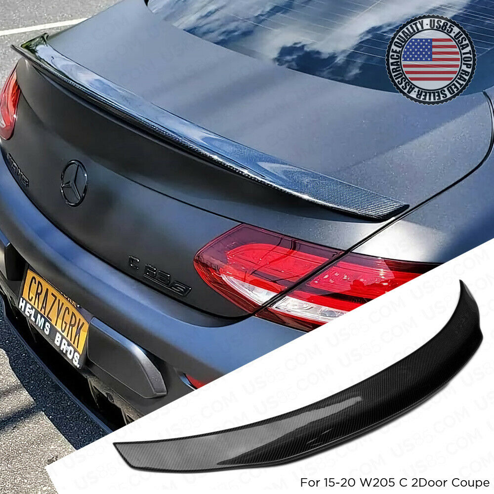 Carbon Fiber PSM Trunk Spoiler Wing 15-20 Mercedes W205 C Class 2dr AMG Coupe