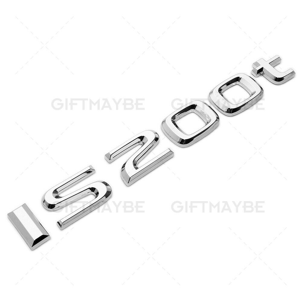 For Lexus Trunk Lid Chrome IS 200t Letter Logo Badge Emblem Car Replace F-Sport
