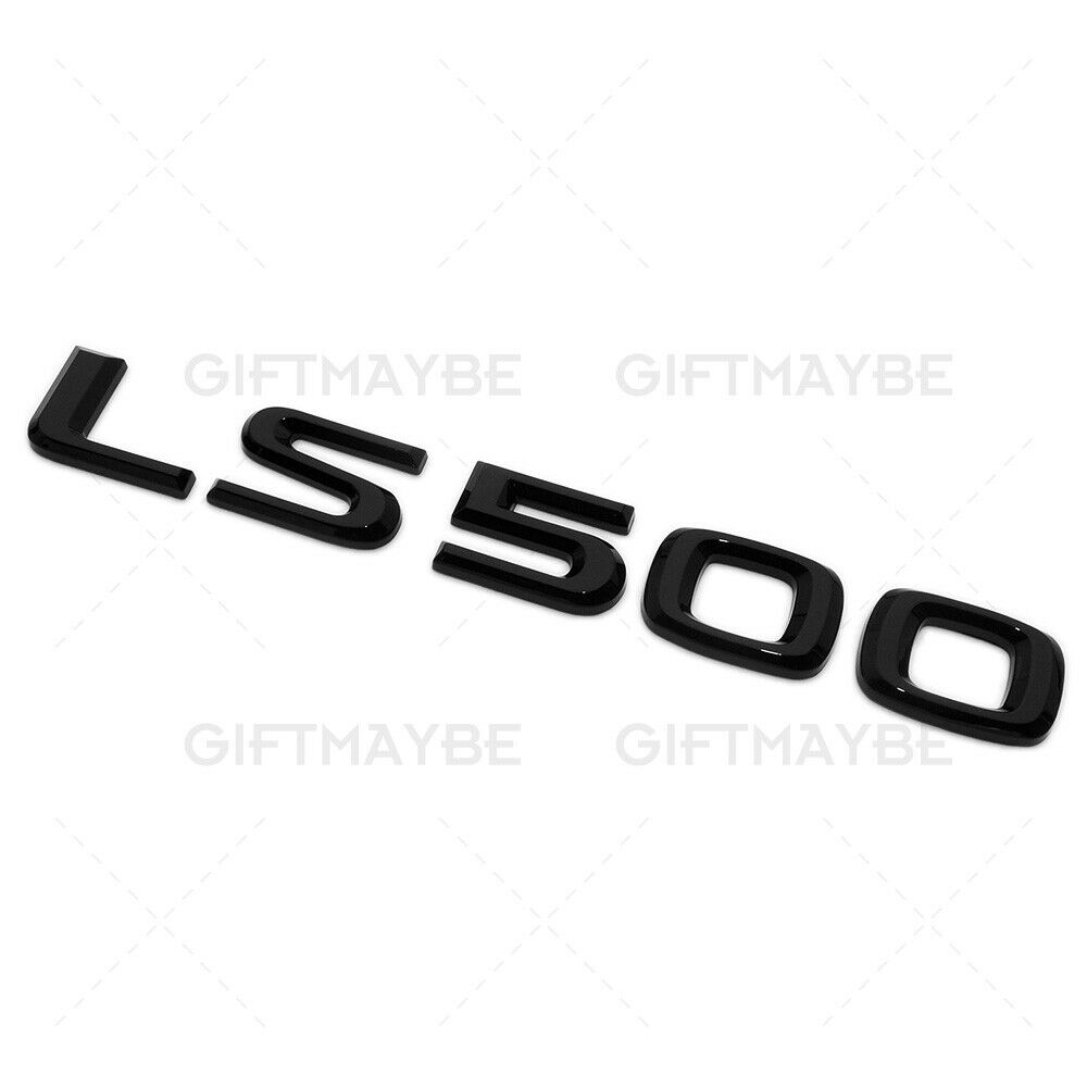 For Lexus Rear Turnk Lid Gloss Black LS 500 Letter Logo Badge Emblem Car Replace