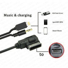 Load image into Gallery viewer, 6ft For Audi VW AMI Adapter for iPhone Lightning Charging &amp; AUX Cable MMI MEDIA Music Interface - US85.COM