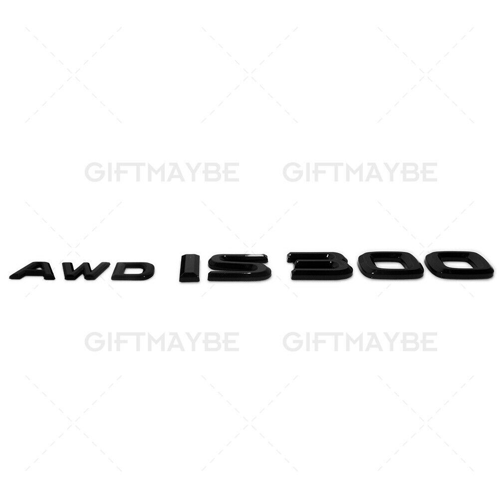 For Lexus Trunk Gloss Black AWD IS 300 Letter Badge Emblem Car Replace F-Sport