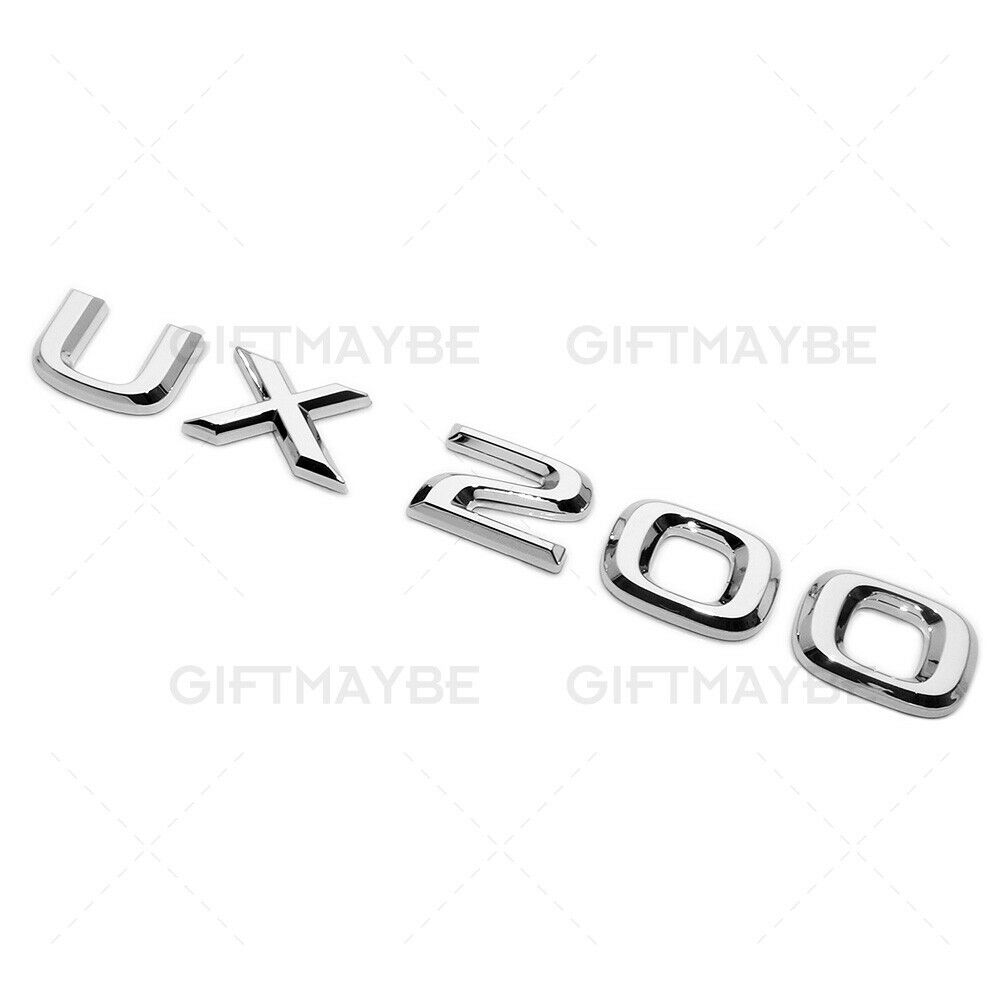 For Lexus Trunk Lid Chrome UX 200 Letter Logo Badge Emblem Car Replace F-Sport
