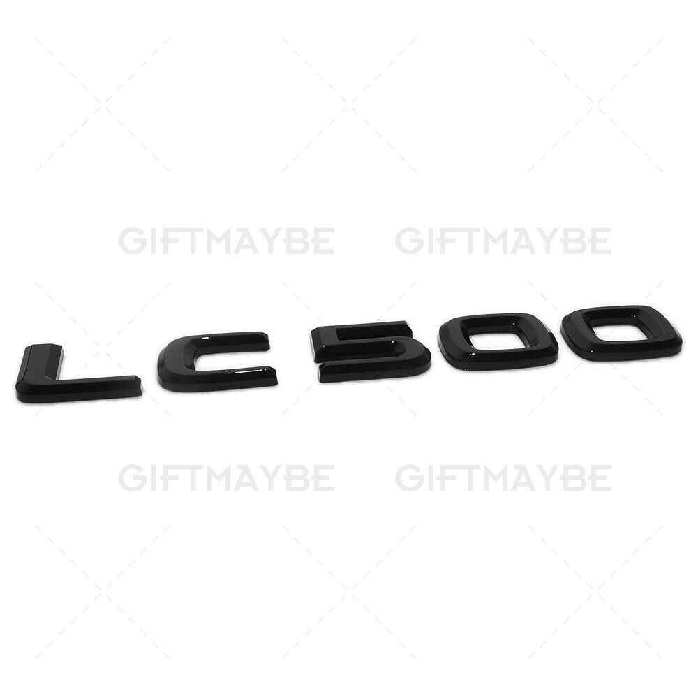 For Lexus Rear Bumper Gloss Black LC 500 Letter Logo Badge Emblem Car Replace