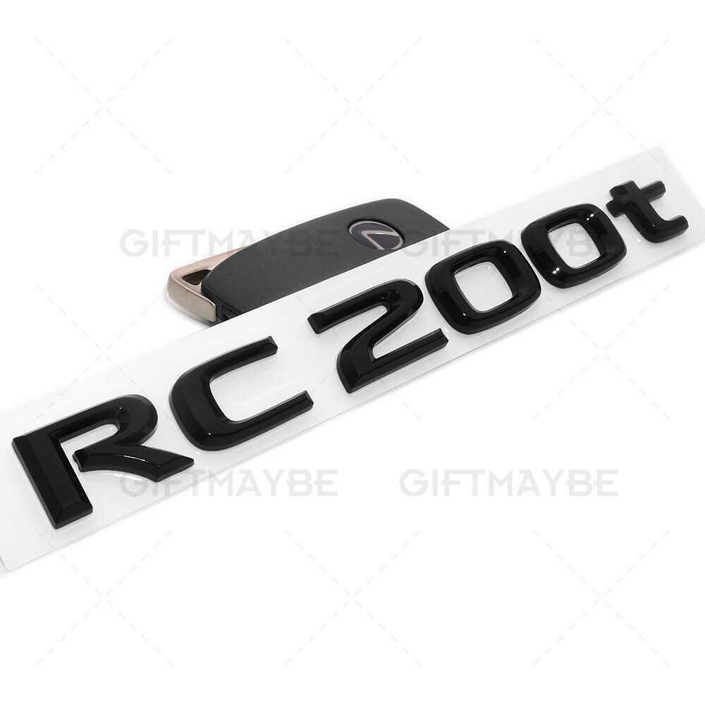 For Lexus Trunk Gloss Black RC 200t Letter Logo Badge Emblem Car Replace F-Sport
